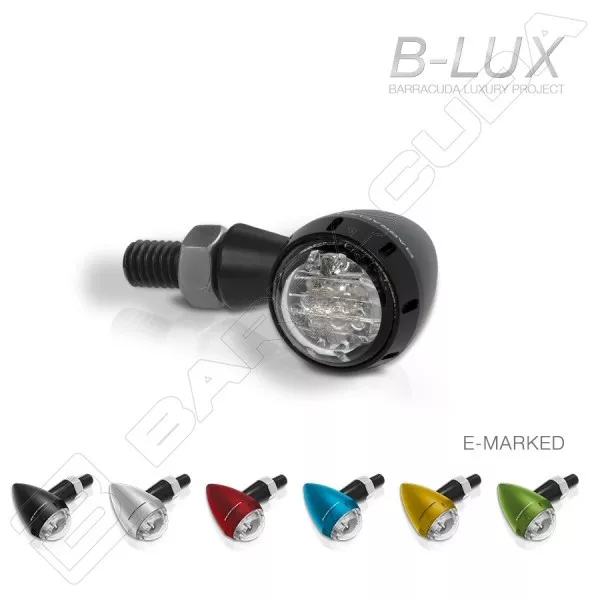 Barracuda Coppia Frecce Led Omologate S-Led Alluminio Rosso Moto Universali