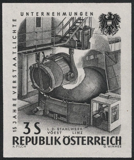 Österreich ANK 1137 PU MI 1095 PU Verstaatlichte Unternehmen 3 S PROBEDRUCK **