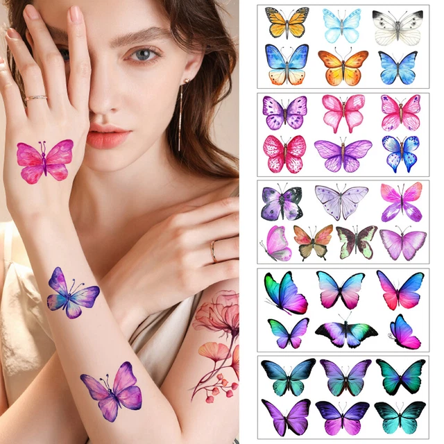 10 Temporäre Tattoo-Aufkleber Wasserdicht – Festival & Party Tattoos In Gold