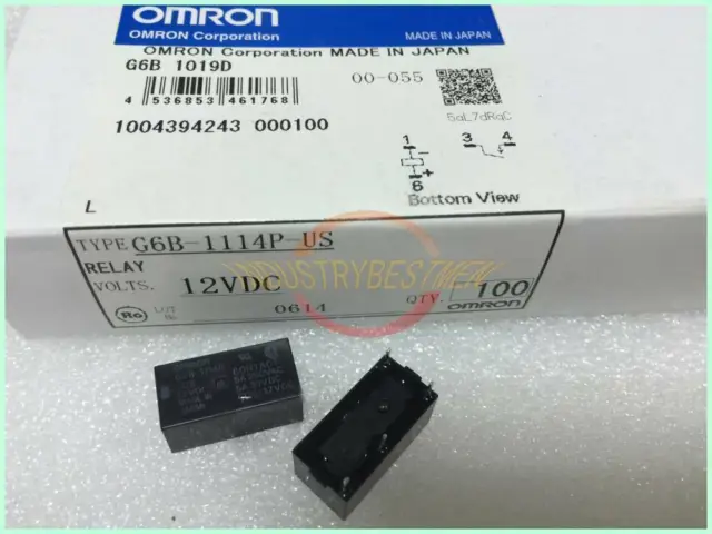 10PCS NEW OMRON G6B-1114P-US 12VDC 5A 4 Pins Electromagnetic Relay