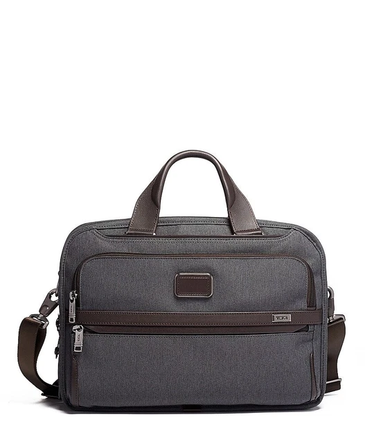 Tumi B1622 Mens Anthracite Alpha 3 Triple Compartment Brief Case 16x12x3 in