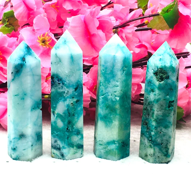 Natural PHOENIX Stone Tower quartz Crystal Obelisk Wand point Reiki healing 1PC