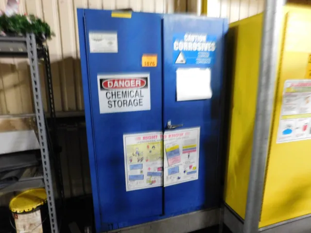 Eagle 2-door chemical storage cabinet, 45 gal. capacity