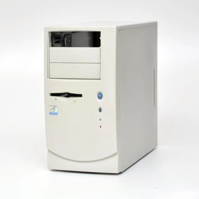 vintage retro PC computer mini baby TOWER AT-X case Pentium 3 era year 2001