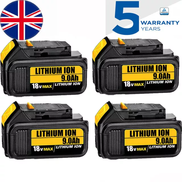 New 18V 5.0Ah 6.0Ah 9.0Ah Li-ion Battery/Charger for Dewalt DCB180 DCB182 DCB184