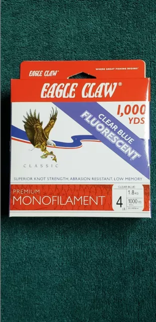 EAGLE CLAW 4# Premium Monofilament Line 1000 yards $7.90 - PicClick