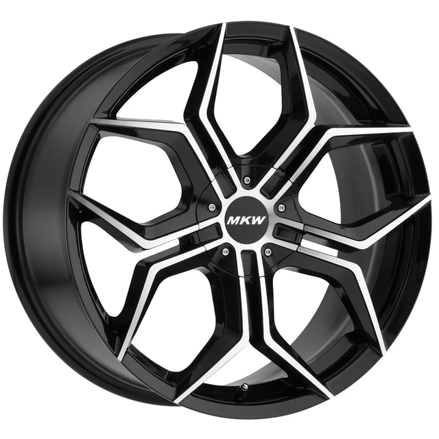 4-MKW M121 20x8.5 5x4.5"/5x120 +35mm Black/Machined Wheels Rims 20" Inch