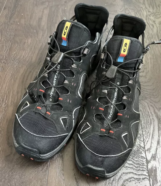Salomon Mens Trail Hiking Shoes Black Tech-Amphibian 3 Size 13