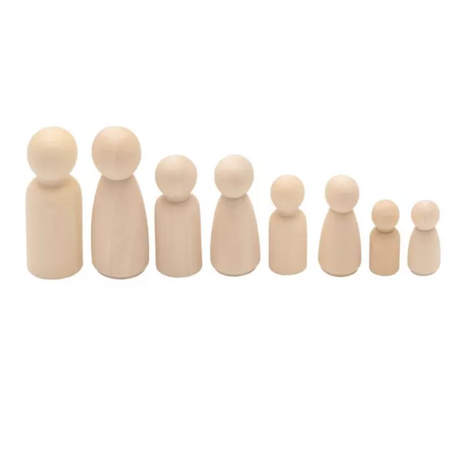 50Pcs Wooden Peg Doll People Unfinished Plain Blank Bodies Angel DIY CraftB St