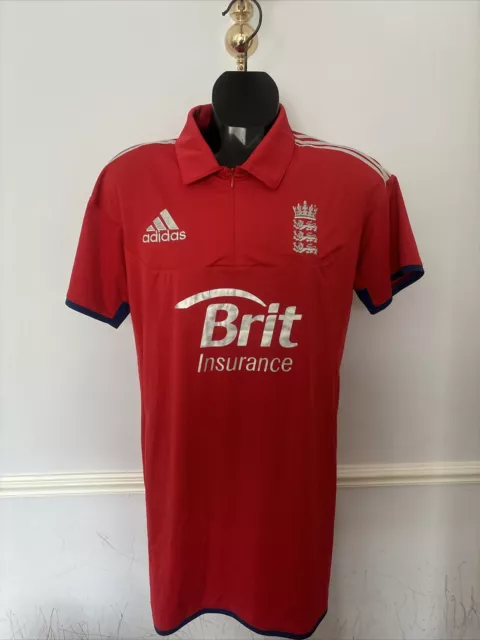 England Cricket Shirt 2013 One Day International ODI Adidas Jersey Long Large L