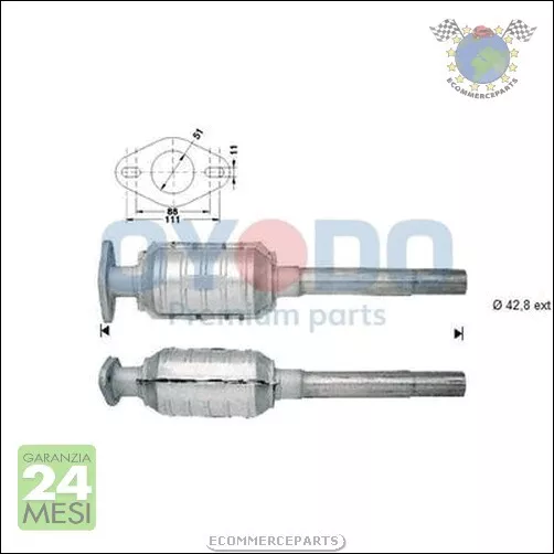 Catalizzatore Oyodo per FIAT PUNTO LANCIA Y