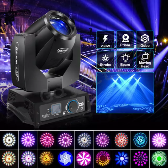 230W KTV Moving Head Light RGBW Gobo Beam Stage Spot Lighting DJ Disco Show DMX