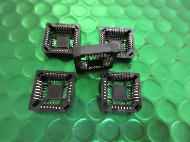 5 x PCS-028-SMU-11, SOCKET PLCC28  TO SMD28 PIN PLCC TO SMD UKINSTOCK