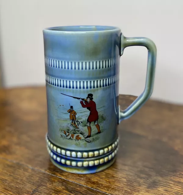 Vintage Irish Wade Porcelain mug/tankard, large, with shooting scene