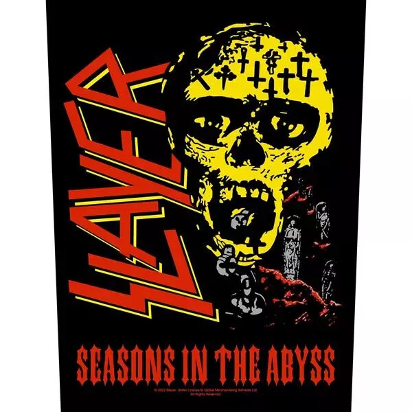 SLAYER - SKULL EMBROIDERED CUT OUT BACK PATCH