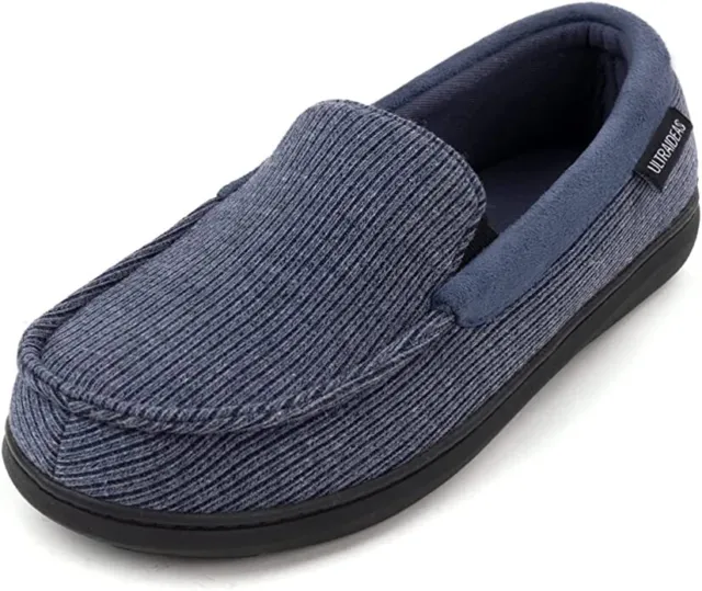 Men's Slippers Loafer Moccasin Casual House Shoes Slip-on Outdoor Memory Foam