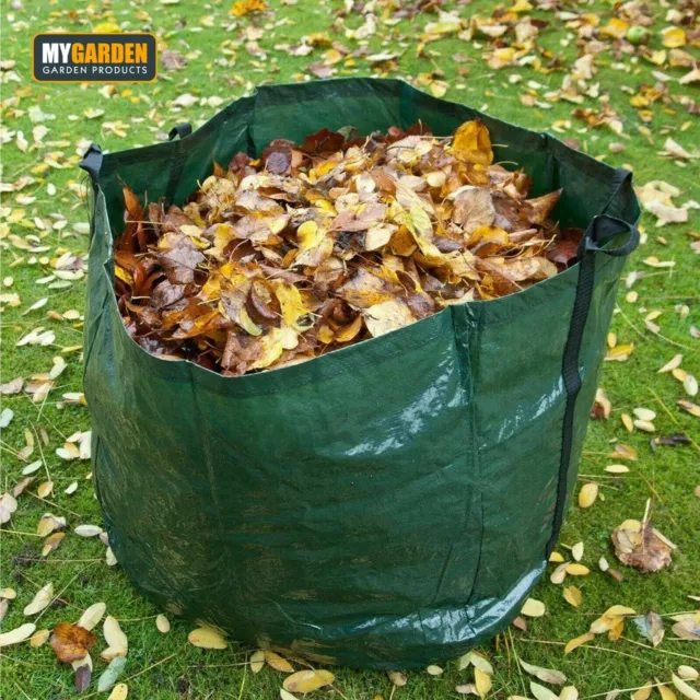 2X Reusable 80L Garden Waste Bags - Heavy Duty Large Refuse Sacks with Handles