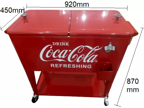 Coca Cola Iceboxes Esky Coolers Trolley - 3 X Styles 13L 75L Capacity Retro Coke 2