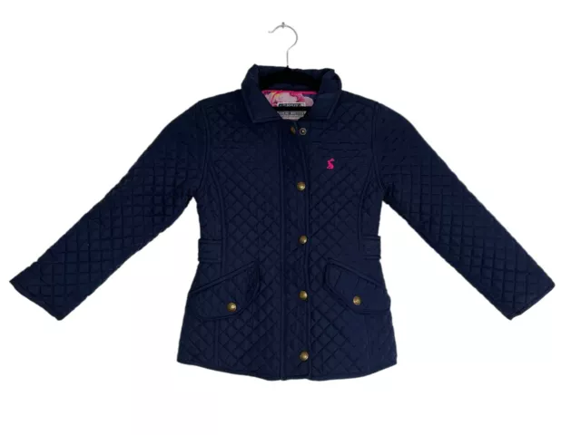 JOULES Navy Blue Quilted Coat Jacket Girls Kids Age 6 Padded 124886 Outwear