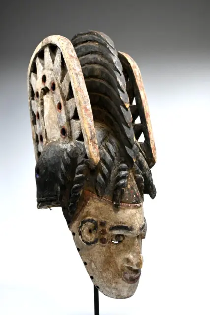 Igbo Maiden Spirit Helmet Mask (Agbogho Mmwo)