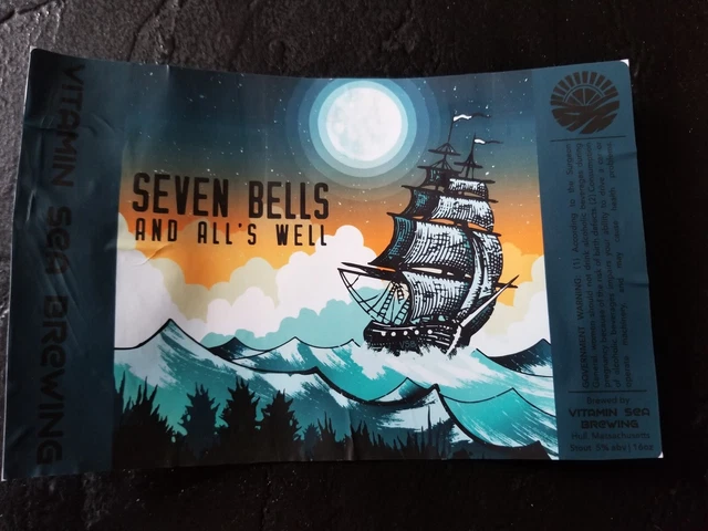 Seven Bells Craft Beer Label. Vitamin Sea Brewers