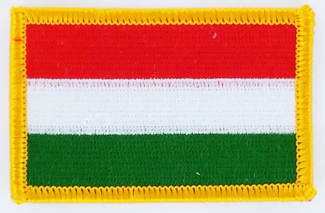 Patch Ecusson Brode Drapeau Hongrie Insigne Thermocollant Neuf Flag Patche