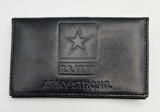 U.S. Army Black Bi-Fold Credit Card Business Card Holder