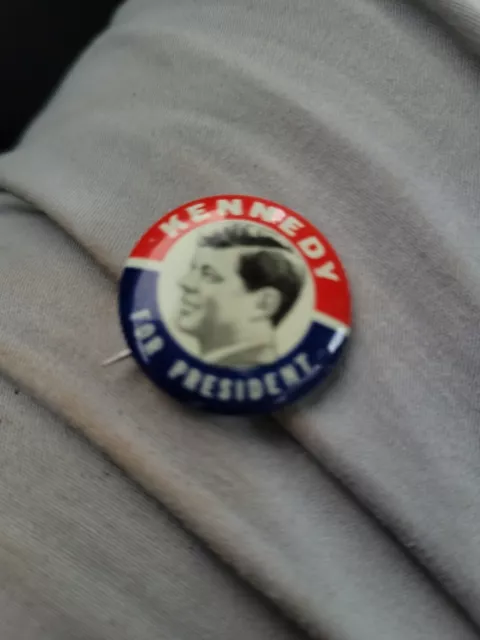 John F Kennedy For President JFK Election 1960s Button Pinback Head Shot Face 2