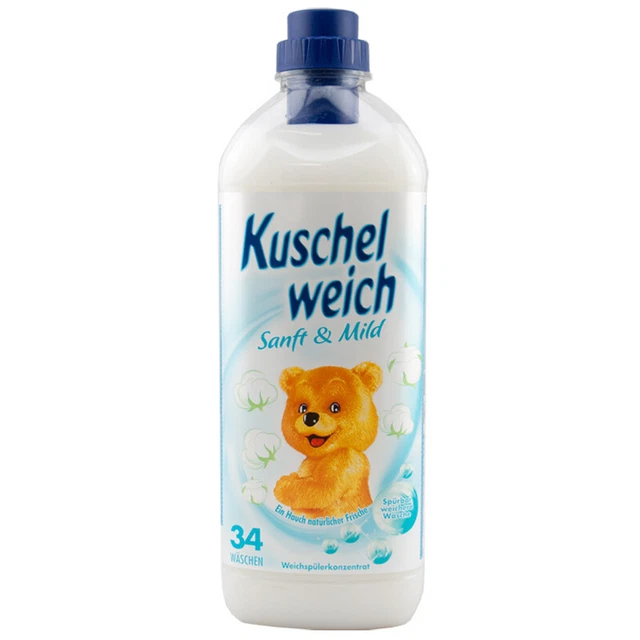 Kuschelweich Soft & Mild Softener 1x1L for Every 34 Washes Concentrated
