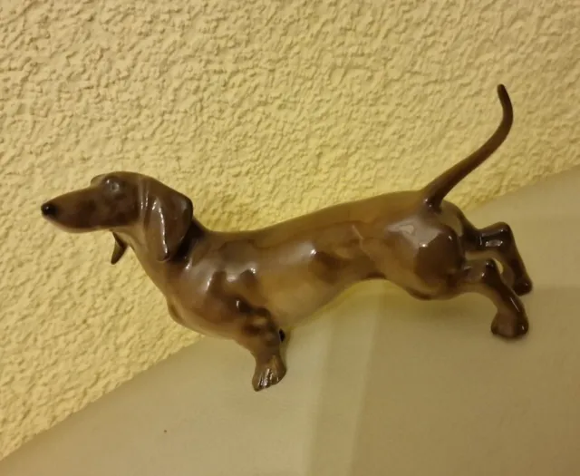 Hutschenreuther  Dackel  Vintage Porzellan  Hund  Figur Top Zustand