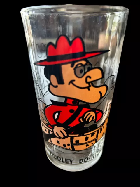 Dudley Do-Right Pepsi Collector Series P. A. T. Ward 1970’s 10 Oz Glass