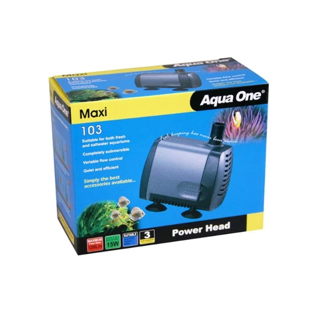 Aqua One Maxi 103 Powerhead Water Pump 1200 L/H - Fish Tank Aquarium Submersible