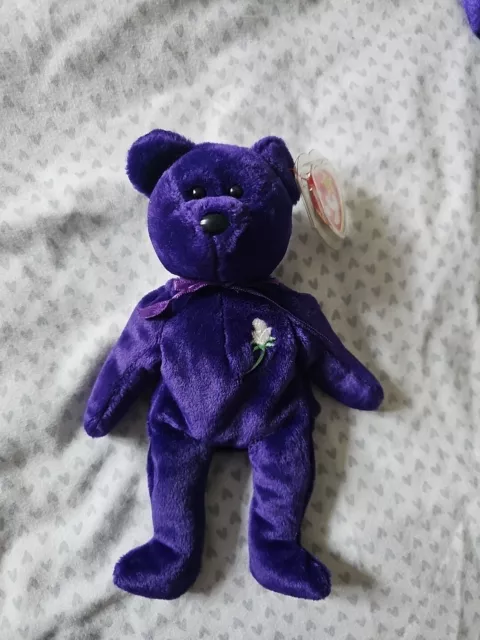 Ty 1`St Edition Princess Diana Beanie Baby 1997 Made In Indonesia P.e Very Rare