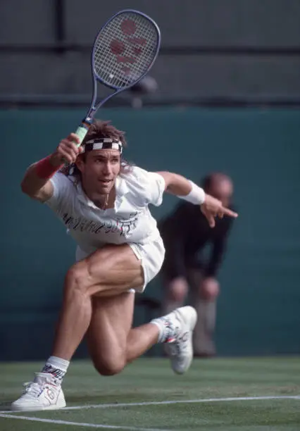 Pat Cash of Australia in action at Wimbledon, circa June 1988. Ca - Old Photo 4