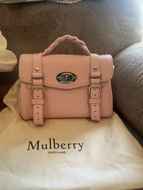 MULBERRY Mini Alexa Bag in Powder Rose Pink Leather