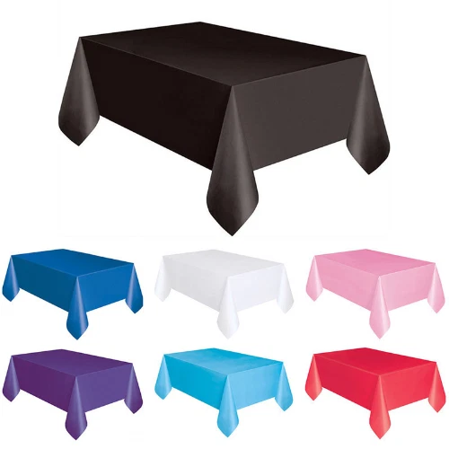 Cubierta de plástico desechable de color liso para fiesta tela rectangular tela de escritorio limpiaparabrisas