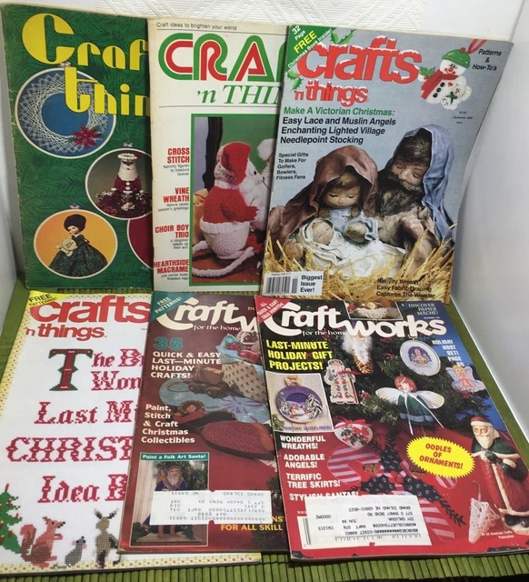 VINTAGE CRAFT MAGAZINES Christmas Project Crafts n Things & Craftworks ...