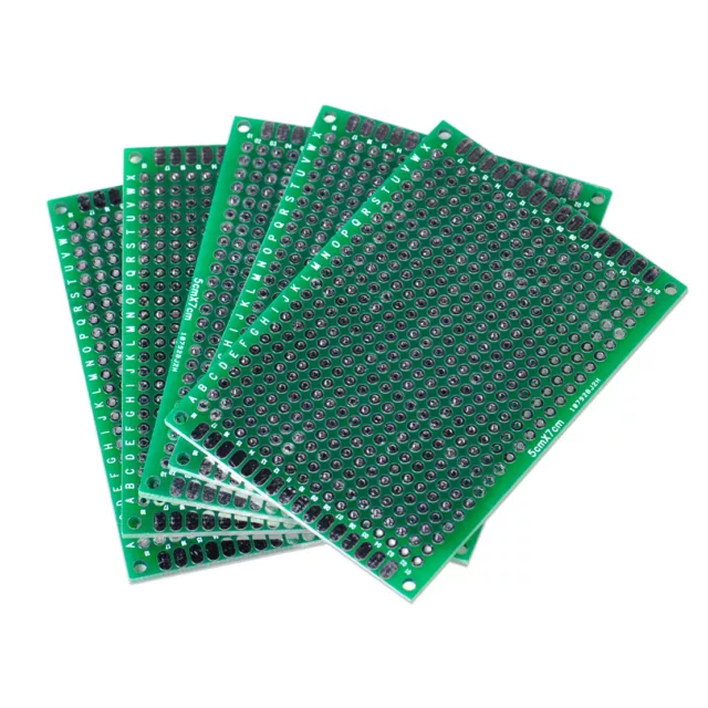 10 Universal DIY Double Side Prototype PCB Board Tinned FR4 Breadboard 5x7cm Nm