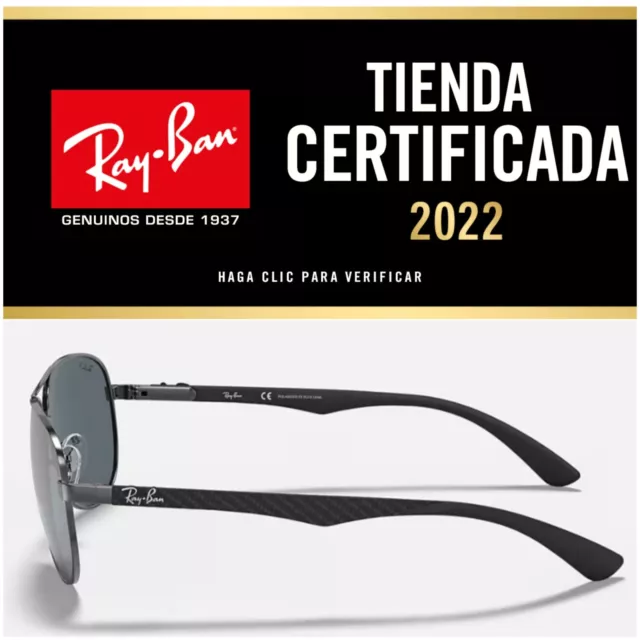 Gafas Ray-Ban CHROMANCE FIBRA DE CARBONO RB8313 004/K6 Mirror Polarizadas New 3