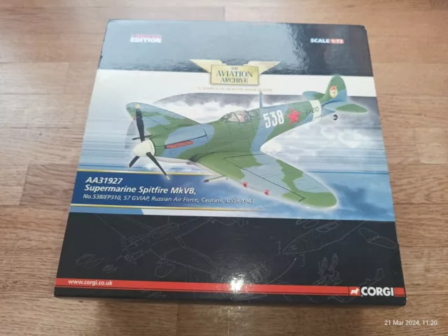 CORGI AVIATION ARCHIVE Supermarine Spitfire MK.V EP210 57th GvIAP USSR AA33927