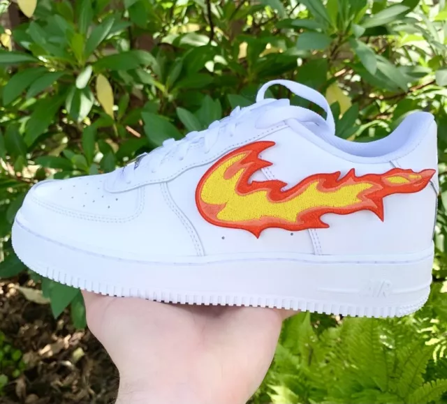 Flames Patch Air Force 1 custom patch for shoes fire nike patch nike iron on