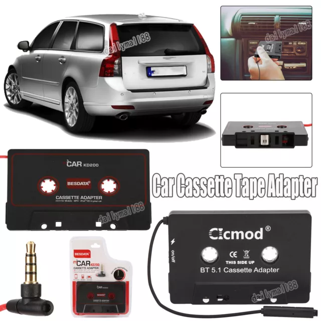 Car Cassette Adapter Tape Audio Music Converter for iPhone iPod MP3 Jack AUX UK