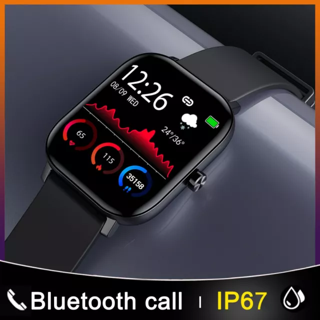 Smart Watch 1.81 inch HD Screen Bluetooth Dial Call Men Women Sport Fitness