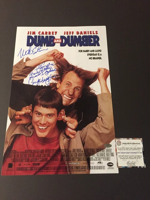 Mike Starr Signed 11X17 Dumb and Dumber Movie Poster W /INSC- Schwartz