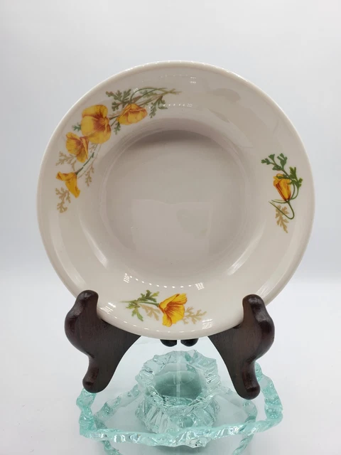 Vintage Santa Fe Railway Railroad Dining China California Poppy Fruit Bowl 99-L