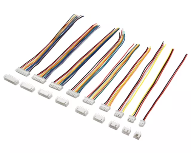 ✅ JST XH 2.54mm Stecker / Buchse 26AWG Kabel 30cm Connector 2-10 Pin 2,54 mm ✅