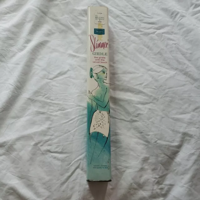 1960s 1970s SEARS SLIMMER GIRDLE STORAGE TUBE, ORIGINAL RETAIL BOX ONLY VINTAGE