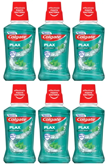 6 x Colgate Plax Soft Mint 250Ml