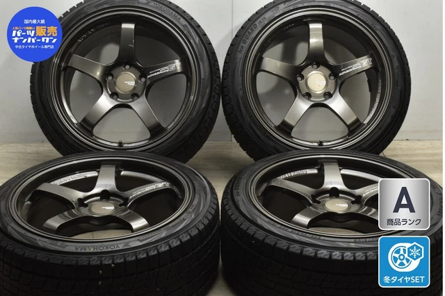 JDM YOKOHAMA WHEEL set 4wheels set 18 inch 9J +53 PCD 120 245/40R18 93 ...