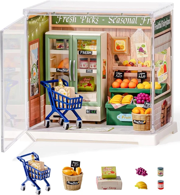 Rolife Super Creator Farmhouse Kitchen, Kits de Maison Miniature DIY, Maison de Poupée Collection, Kit de Modèle Créatif Cadeau d'anniversaire & de Noël pour Femmes & Adolescents